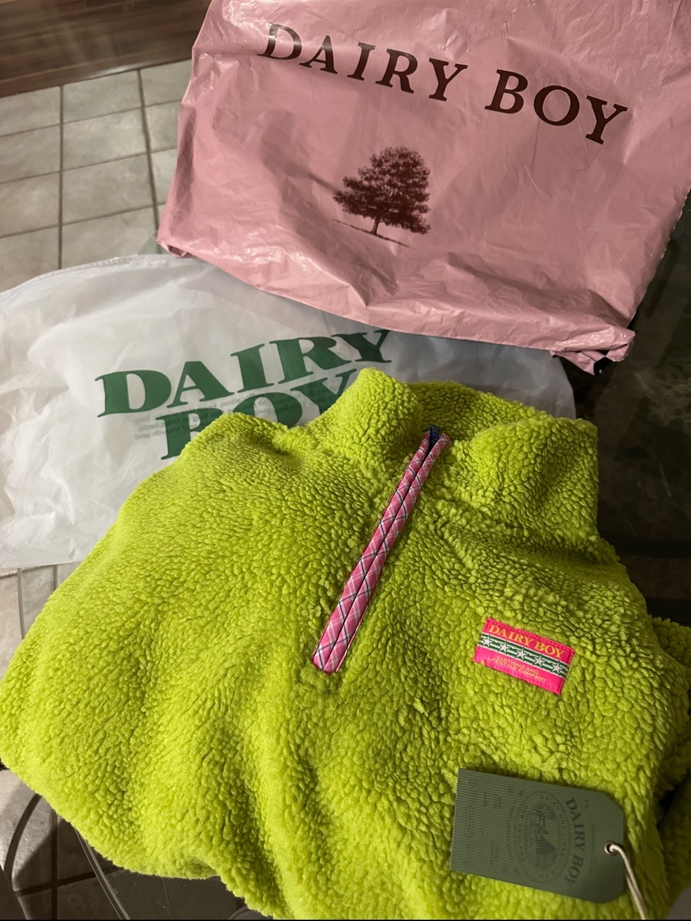 Diary boy fleece banana pepper XL